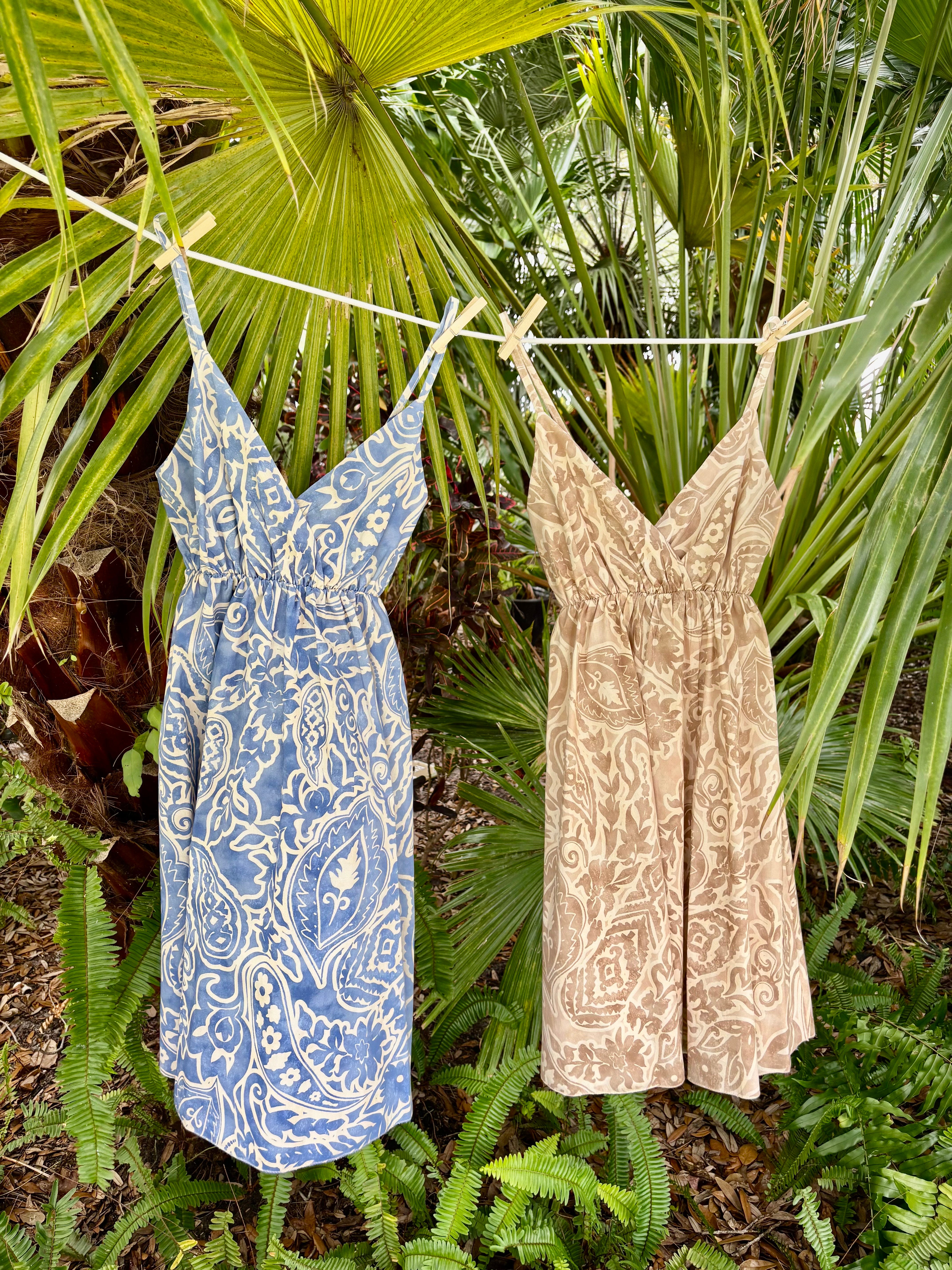 cotton resort wear dresses Floral Print Spaghetti Strap Cotton Dress