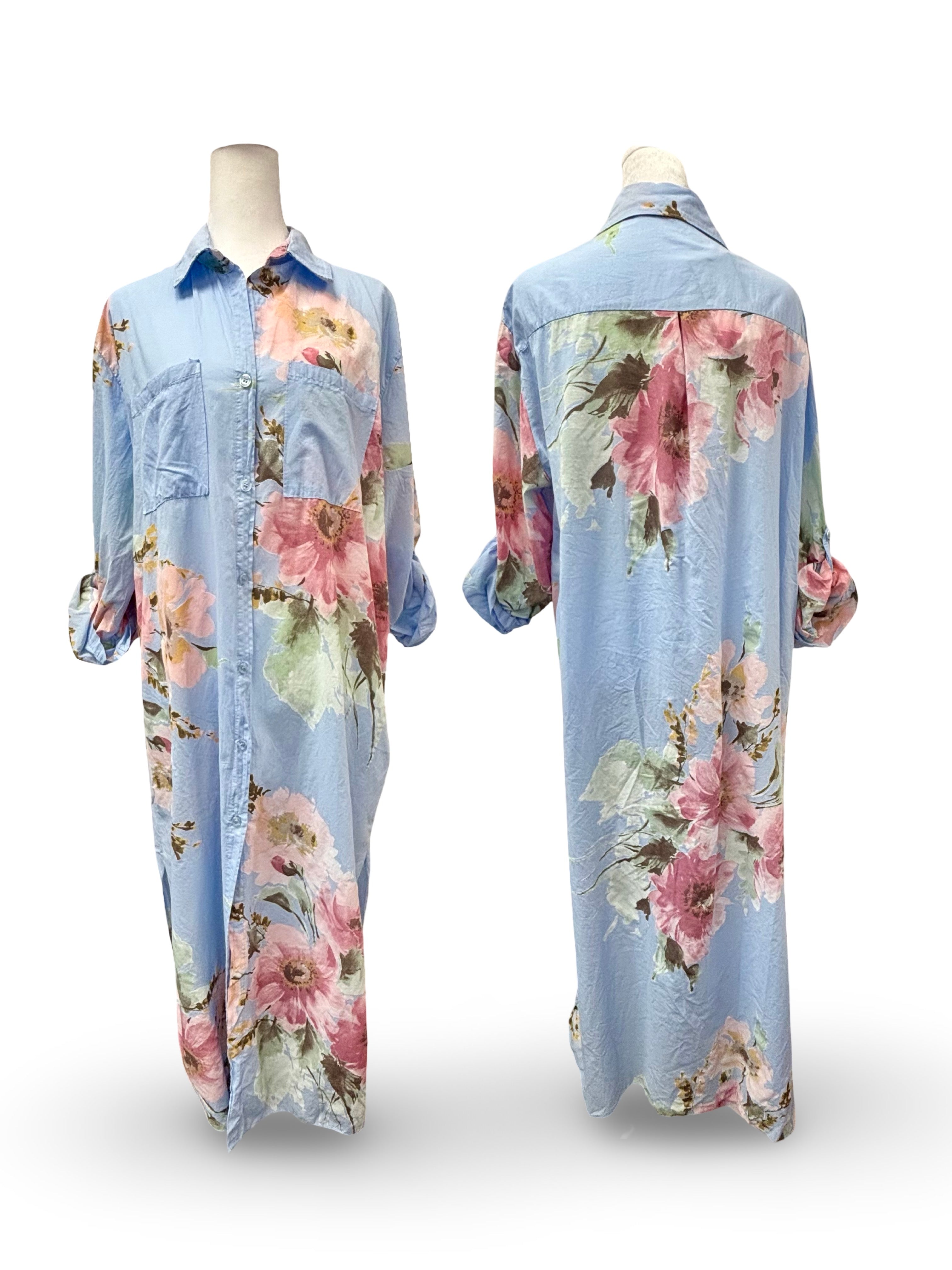 short sleeve dress cover up Farm Rio Short-Sleeve V-Neck Cover-Up Midi Dress