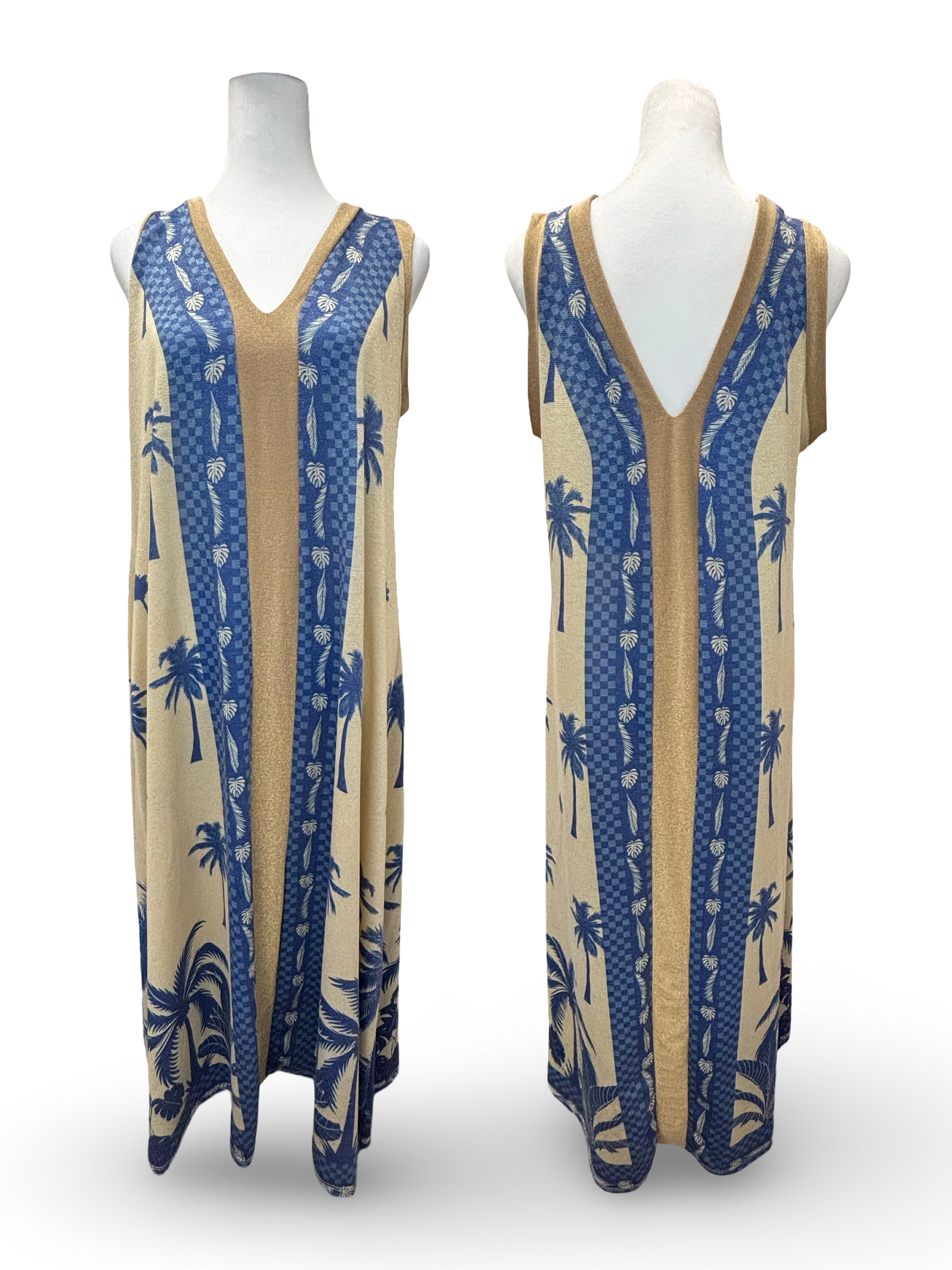 Tropical Palm Maxi Dress – Made in Italy | Italian Resort Wear Dress