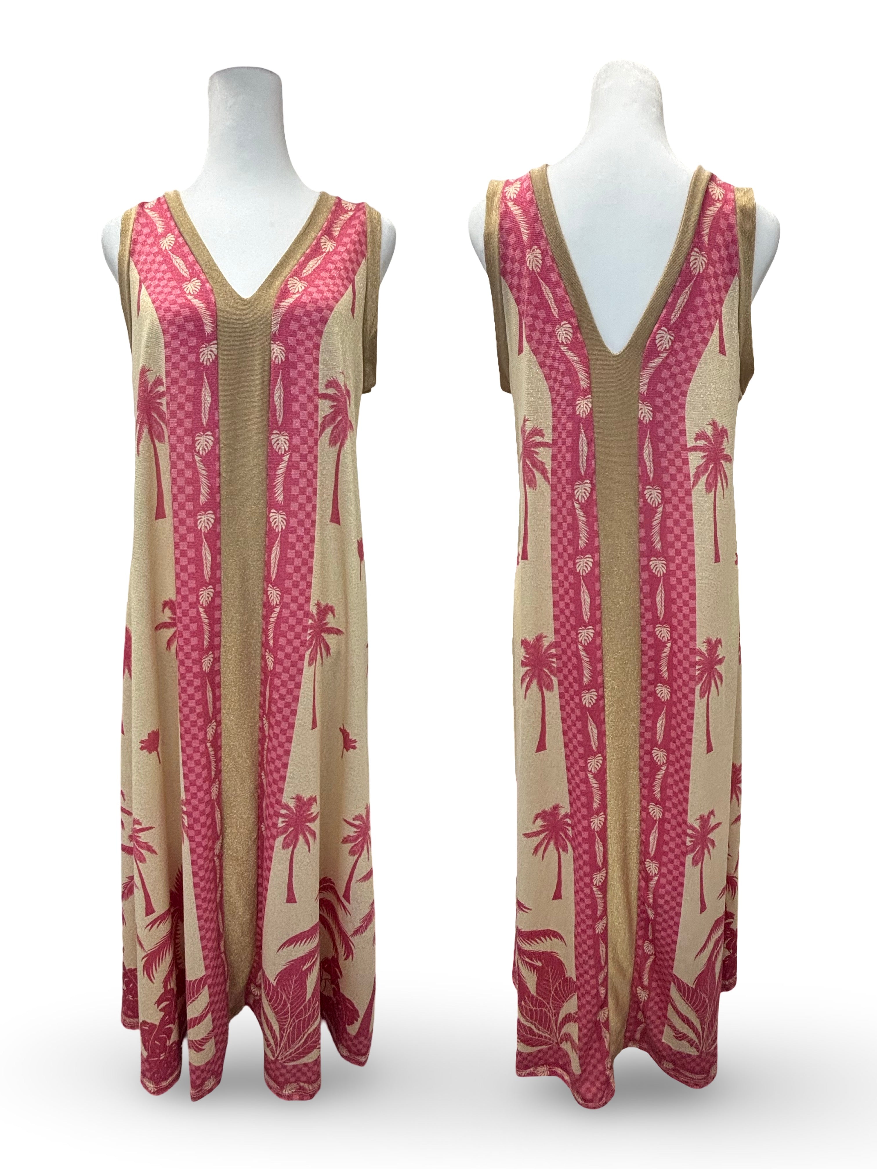 Tropical Palm Maxi Dress – Made in Italy | Italian Resort Wear Dress