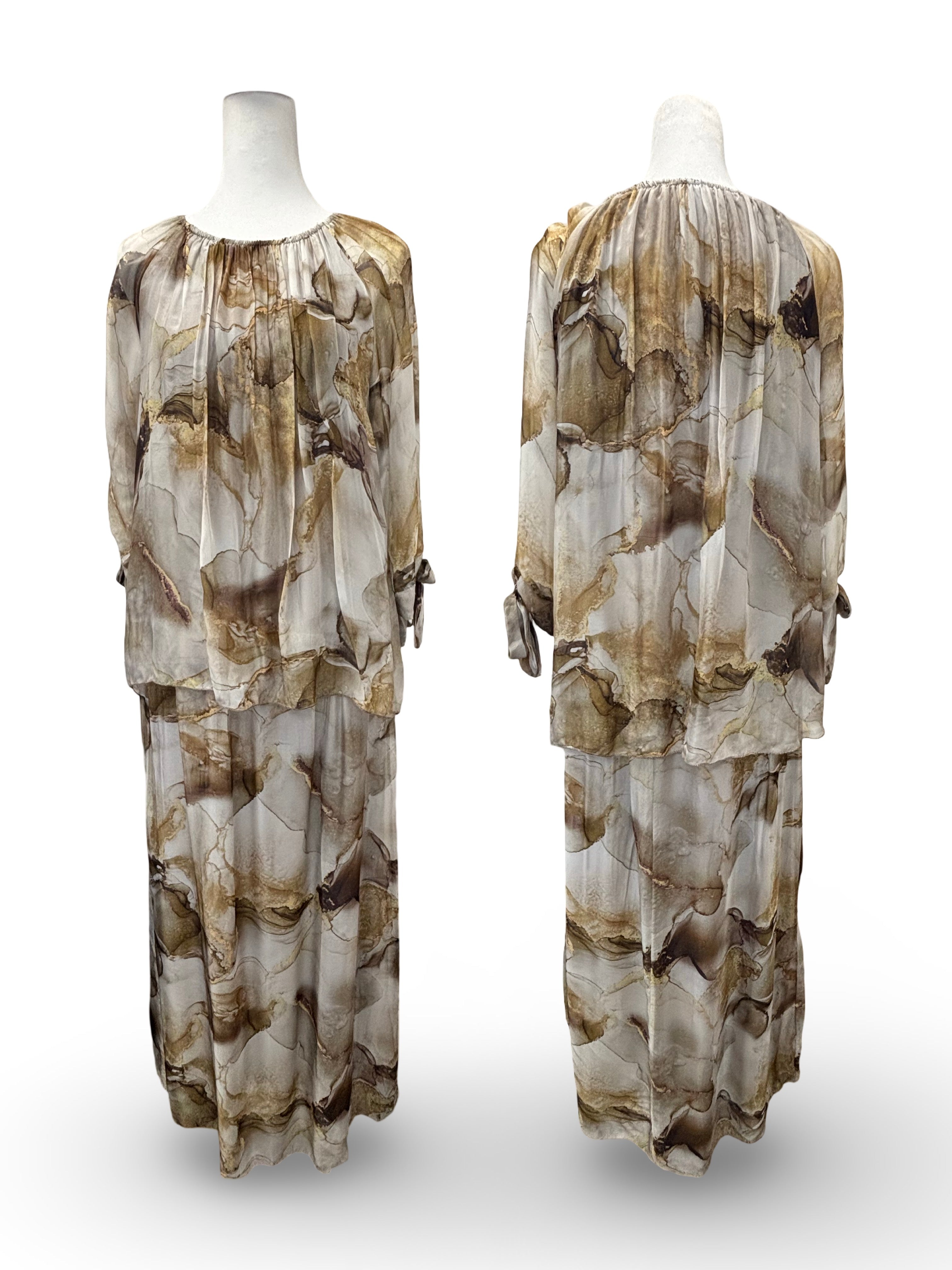 Washable Silk Maxi Dress | Italian Resort Wear Dress