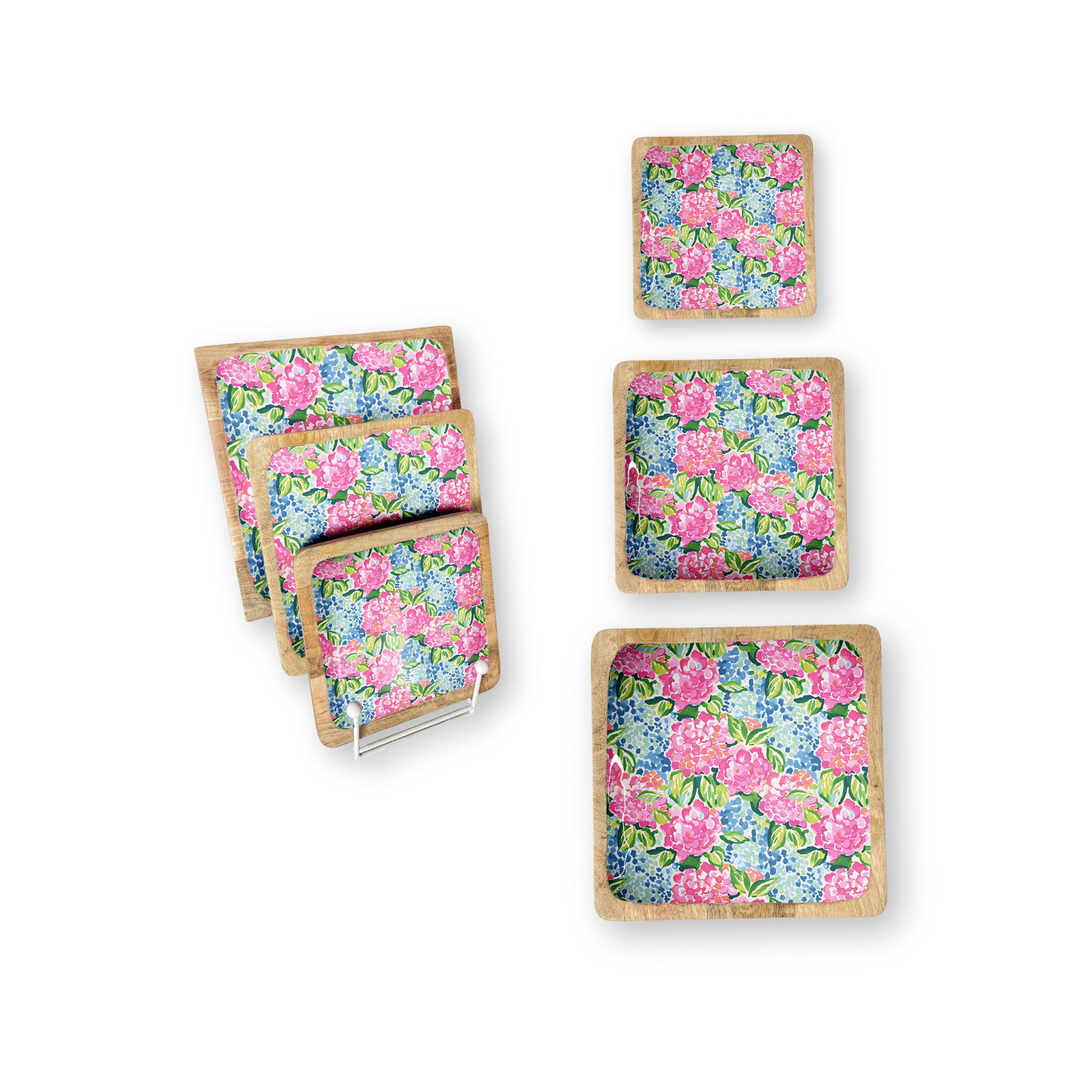 Hydrangeas Square Trays (10")