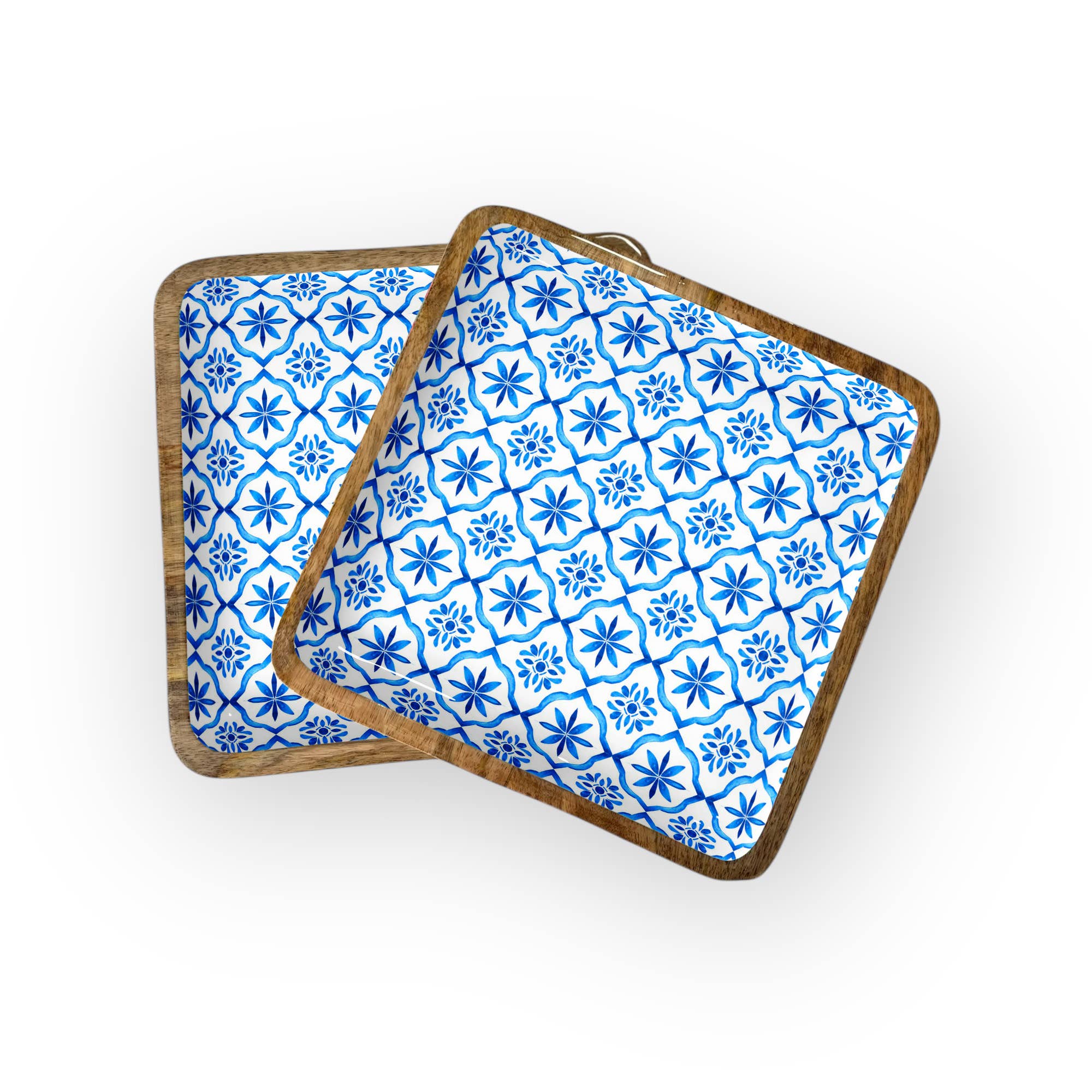 Blue Tile Square Trays (10")