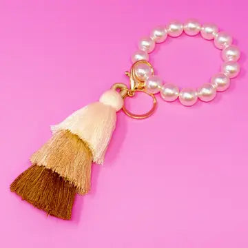 Resort Wear Accessories - Classy Girl Pearl Tassel Key Chain