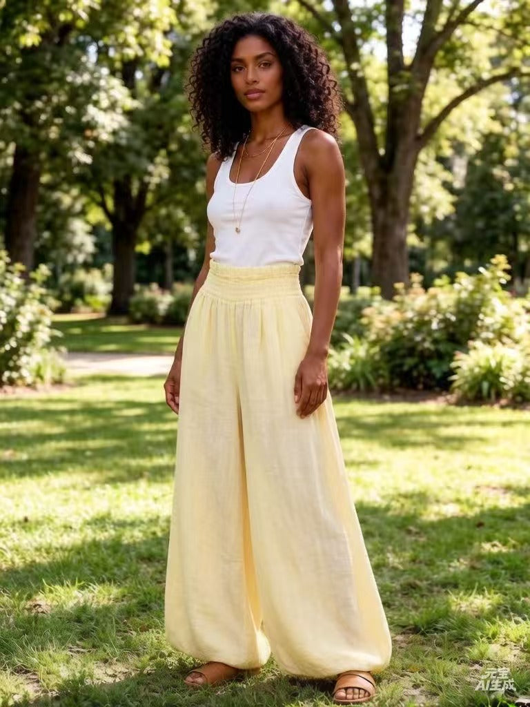 Italian Linen Palazzo Pants