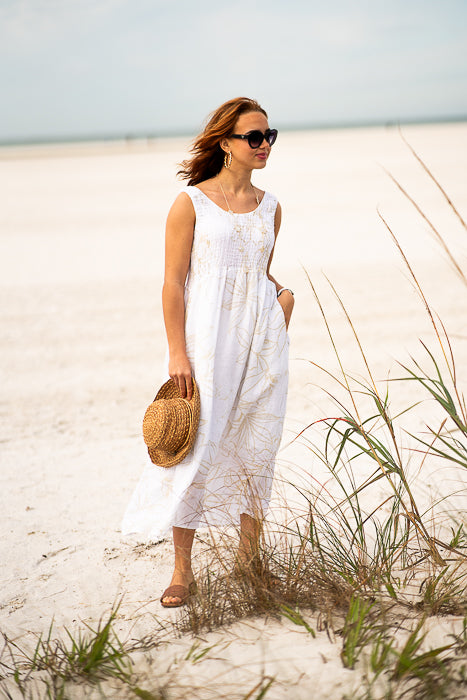 Resort Wear Dress - Stunning Natalia Linen Dress for You White Sand