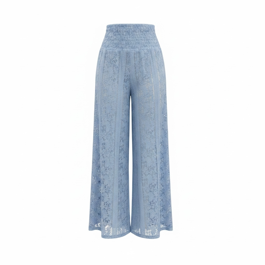 Cotton Lace Palazzo Pants