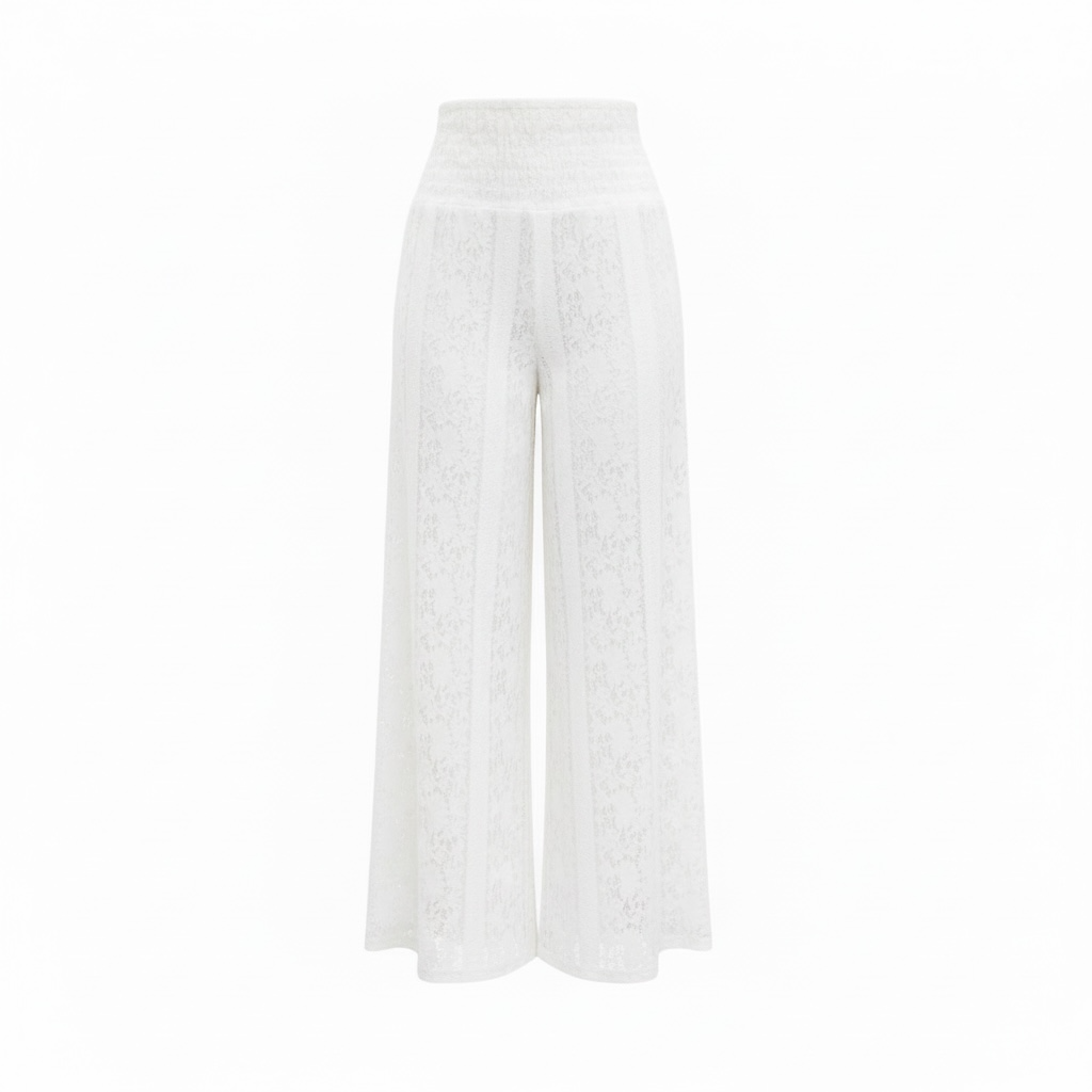 Cotton Lace Palazzo Pants