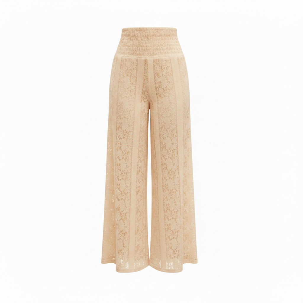 Cotton Lace Palazzo Pants
