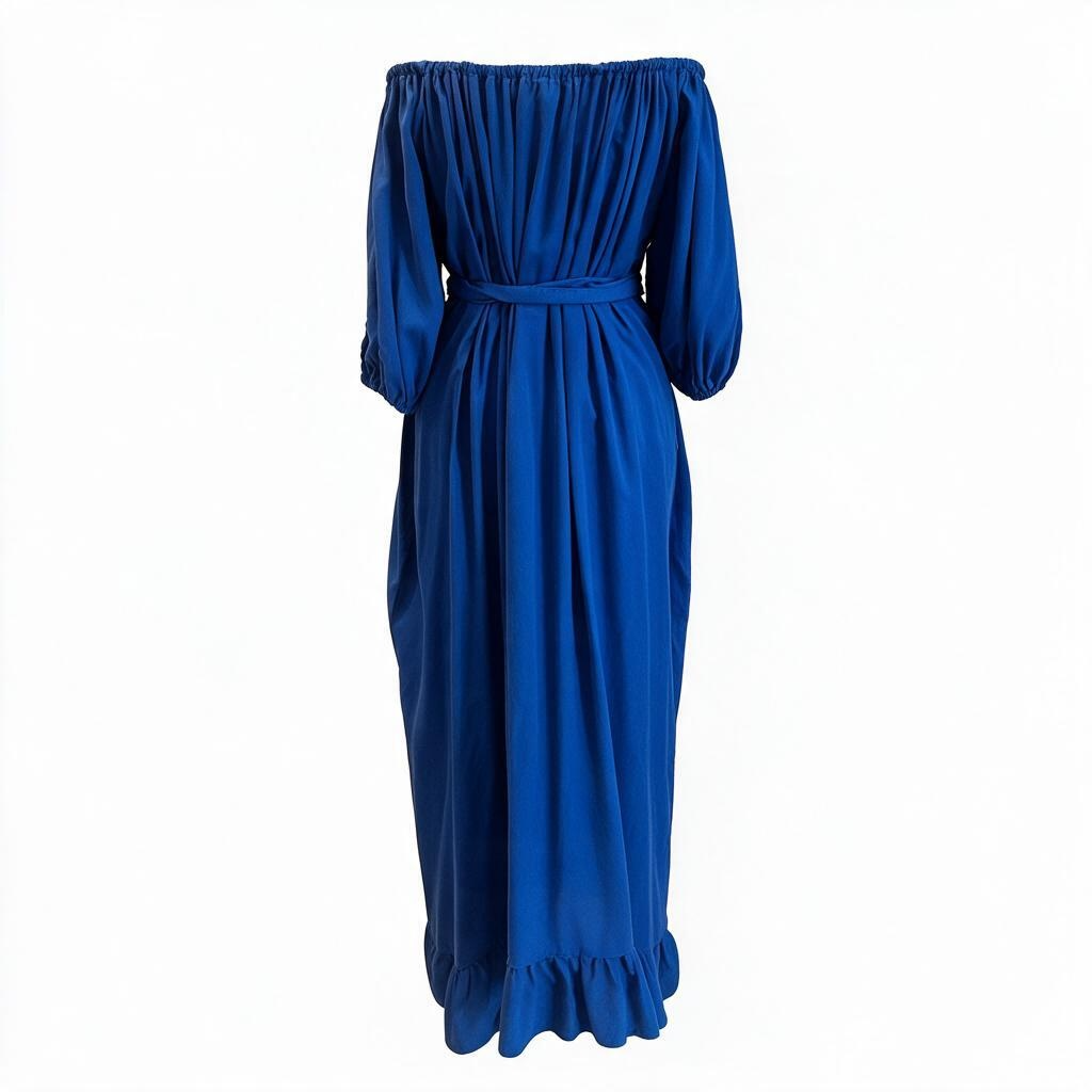 Greece Tencel Off-Shoulder Maxi Dress
