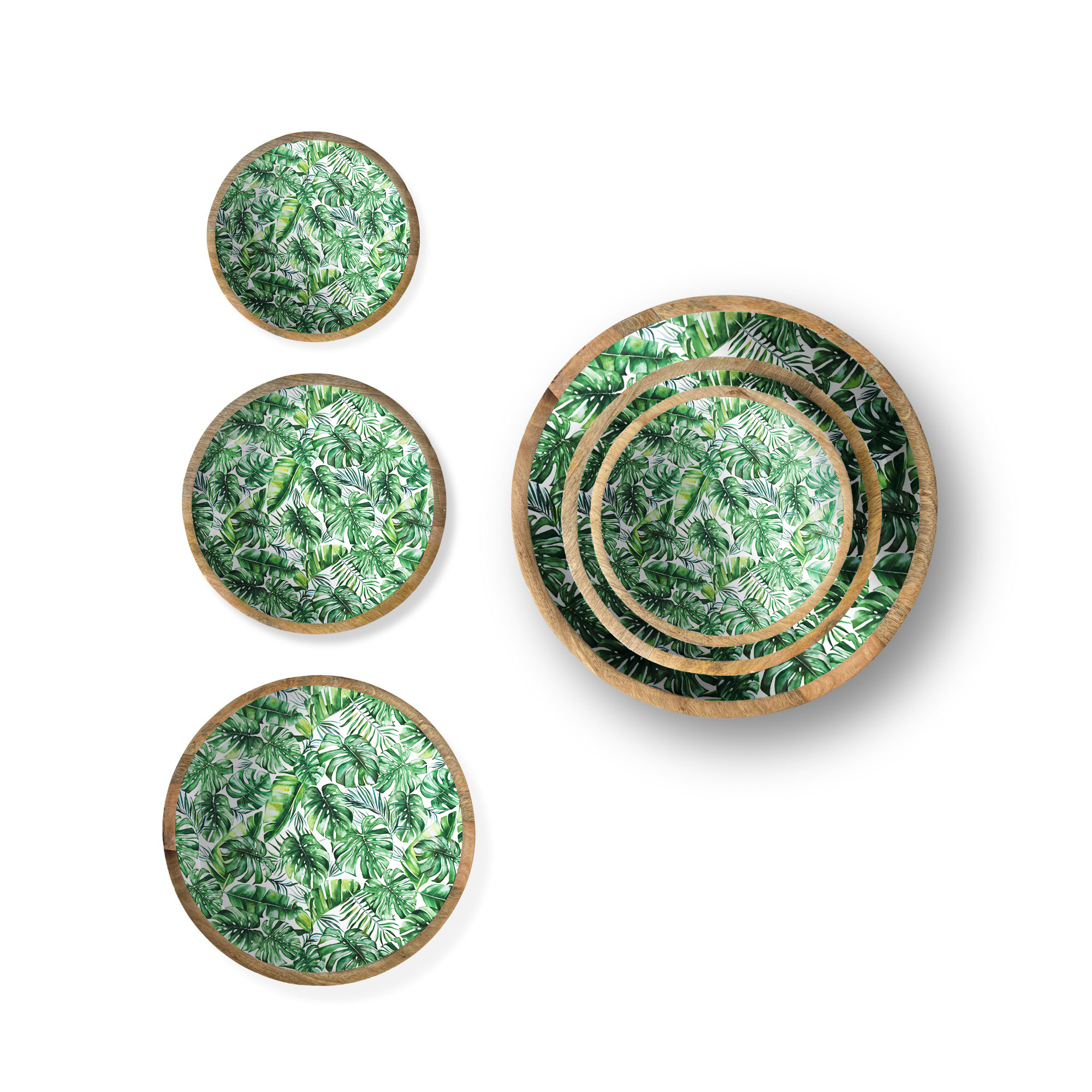 Green Palm Shallow Bowl (14)