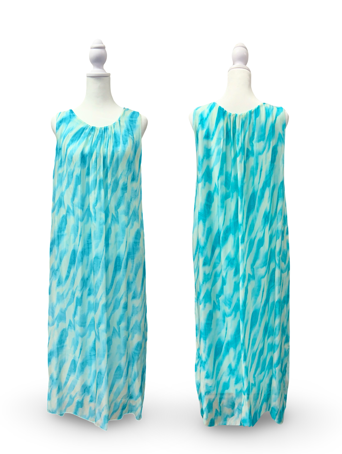 Resort Wear Dress - Elegant Thalassa Maxi Dress Turquoise