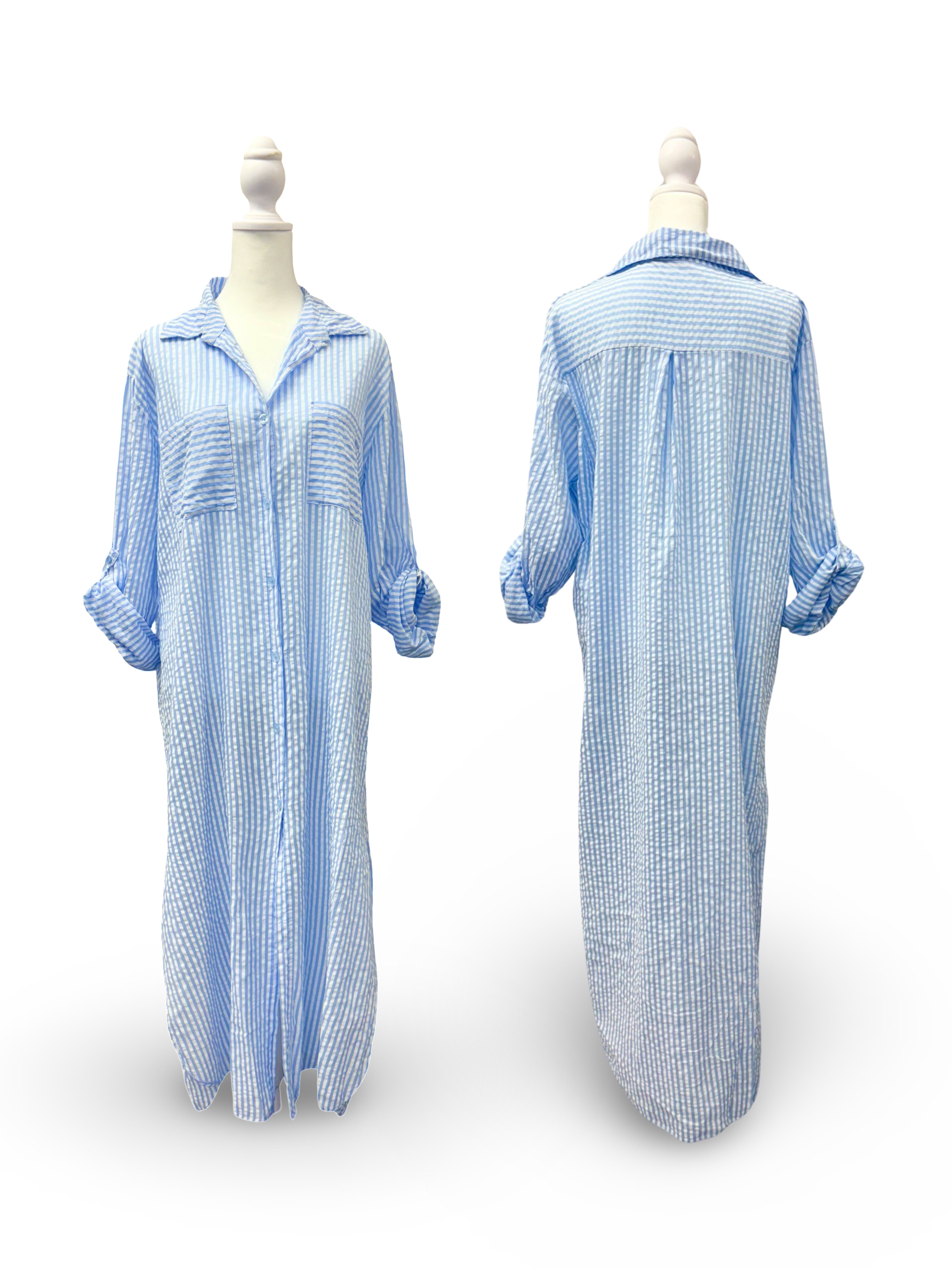 Resort Wear Cover Ups - Stylish Charlotte Coverup for Summer Blue