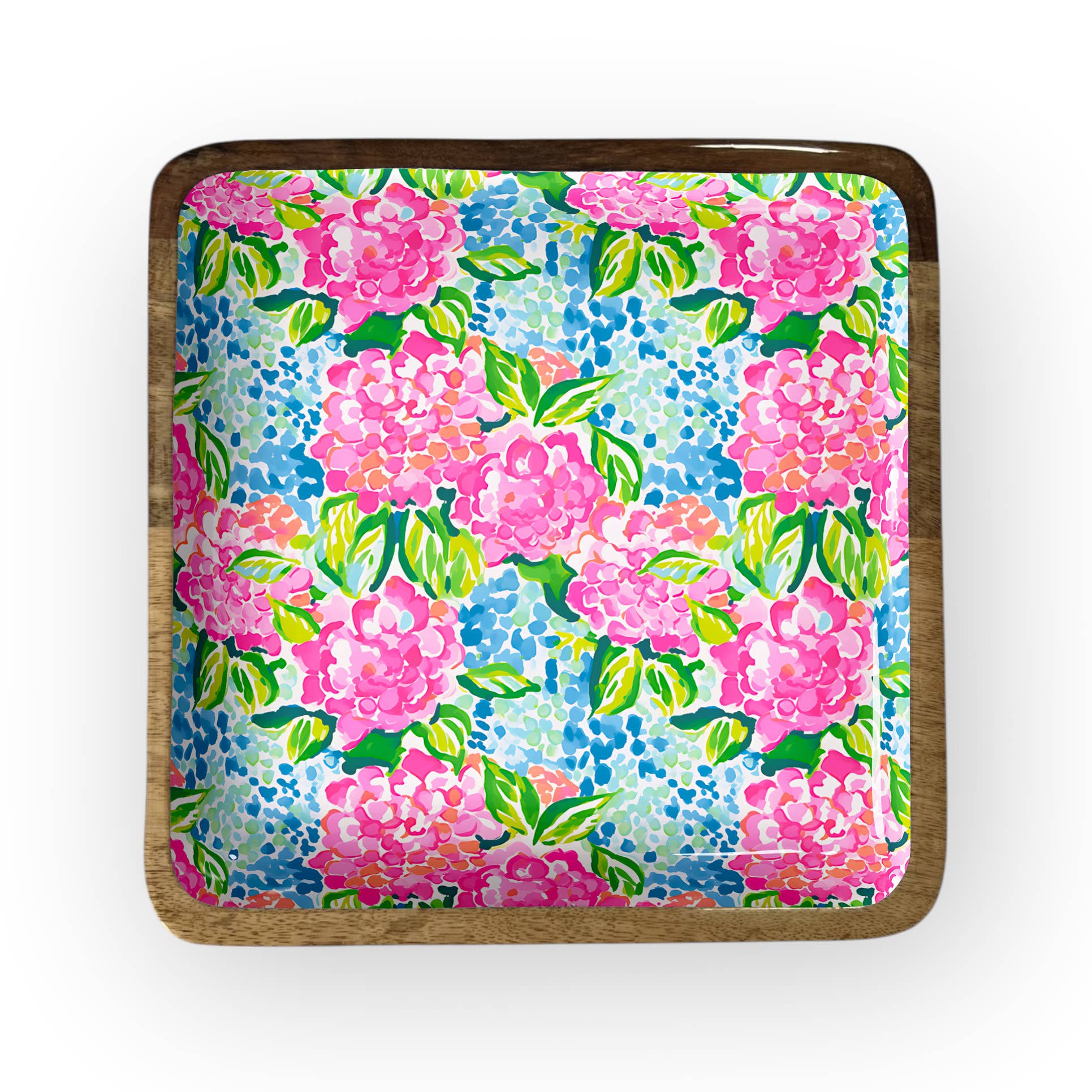 Hydrangeas Square Trays (10")