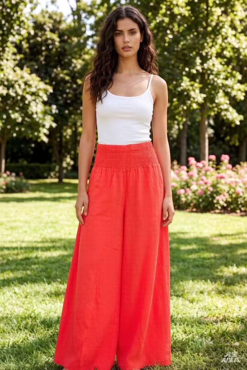 Italian Linen Palazzo Pants
