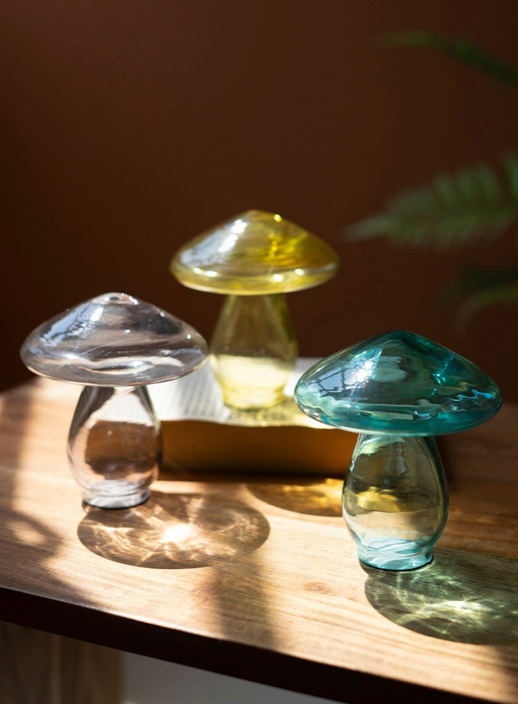 Resort Wear Accessories | Stunning Glass Blown Mushroom Decor