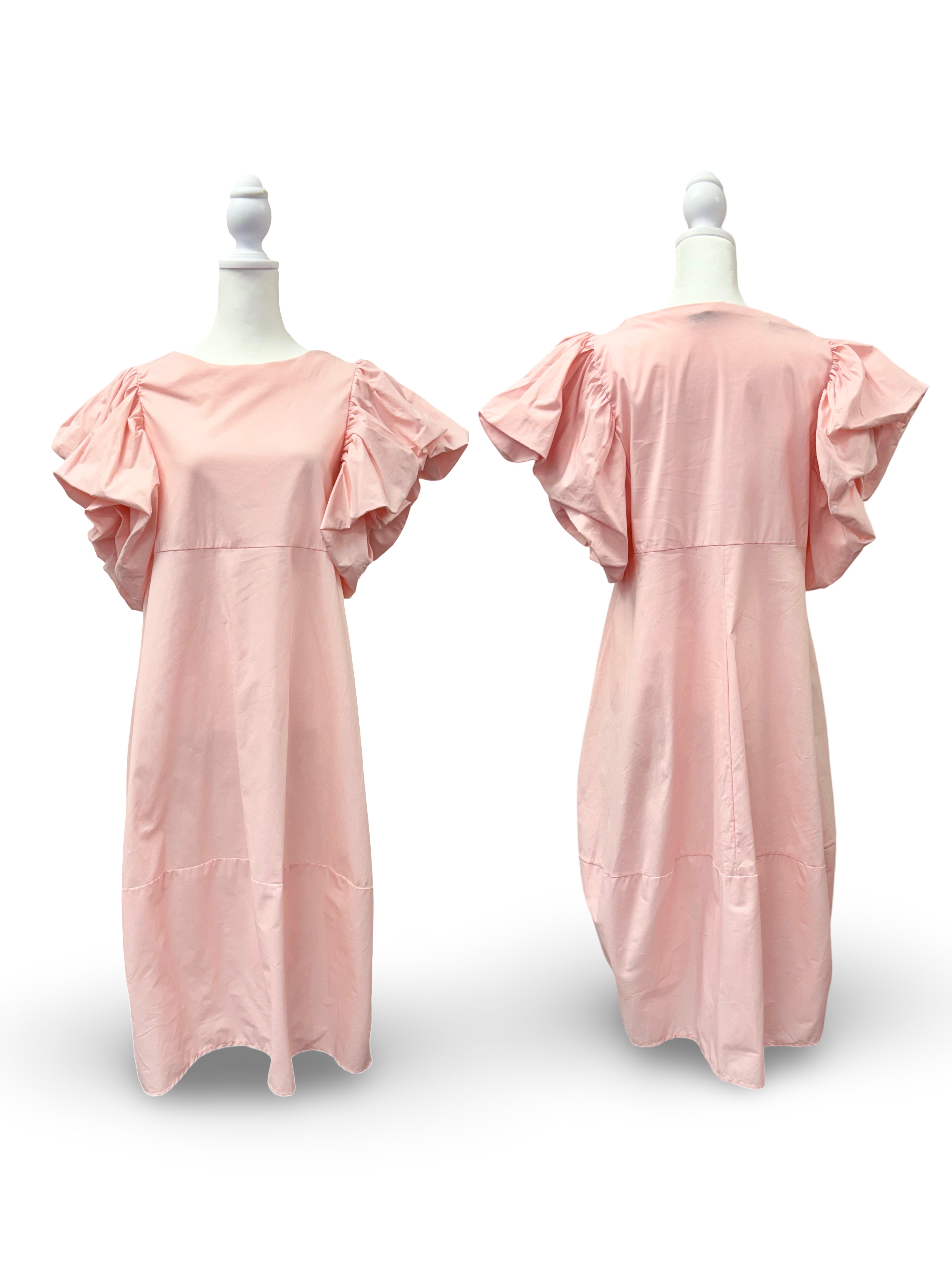 Resort Wear Dress - Stylish Midi Lisette Dress for Any Occasion Pastel Pink