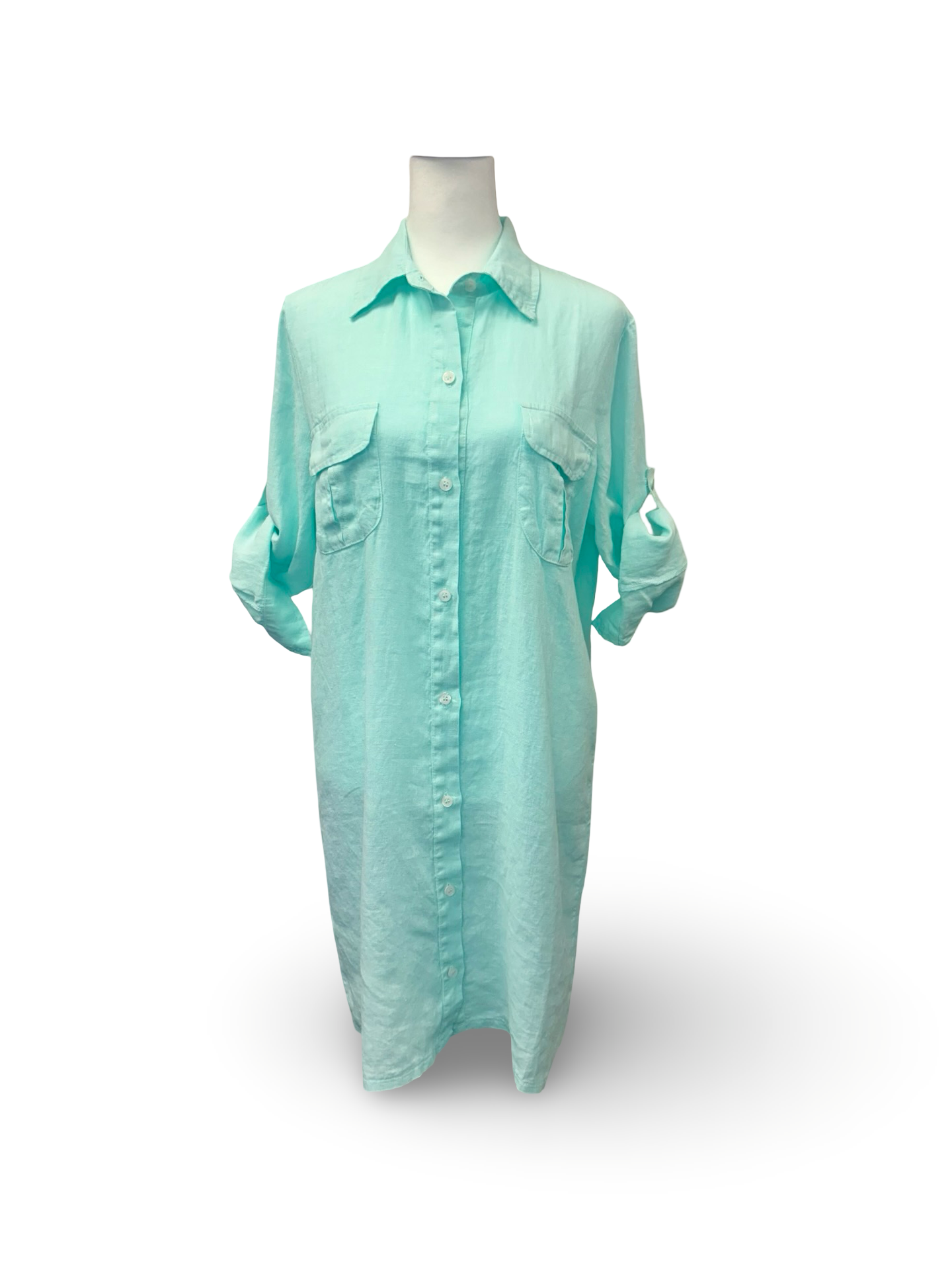 Ella - Greece Linen Shirt Dress | Resort Wear Dress