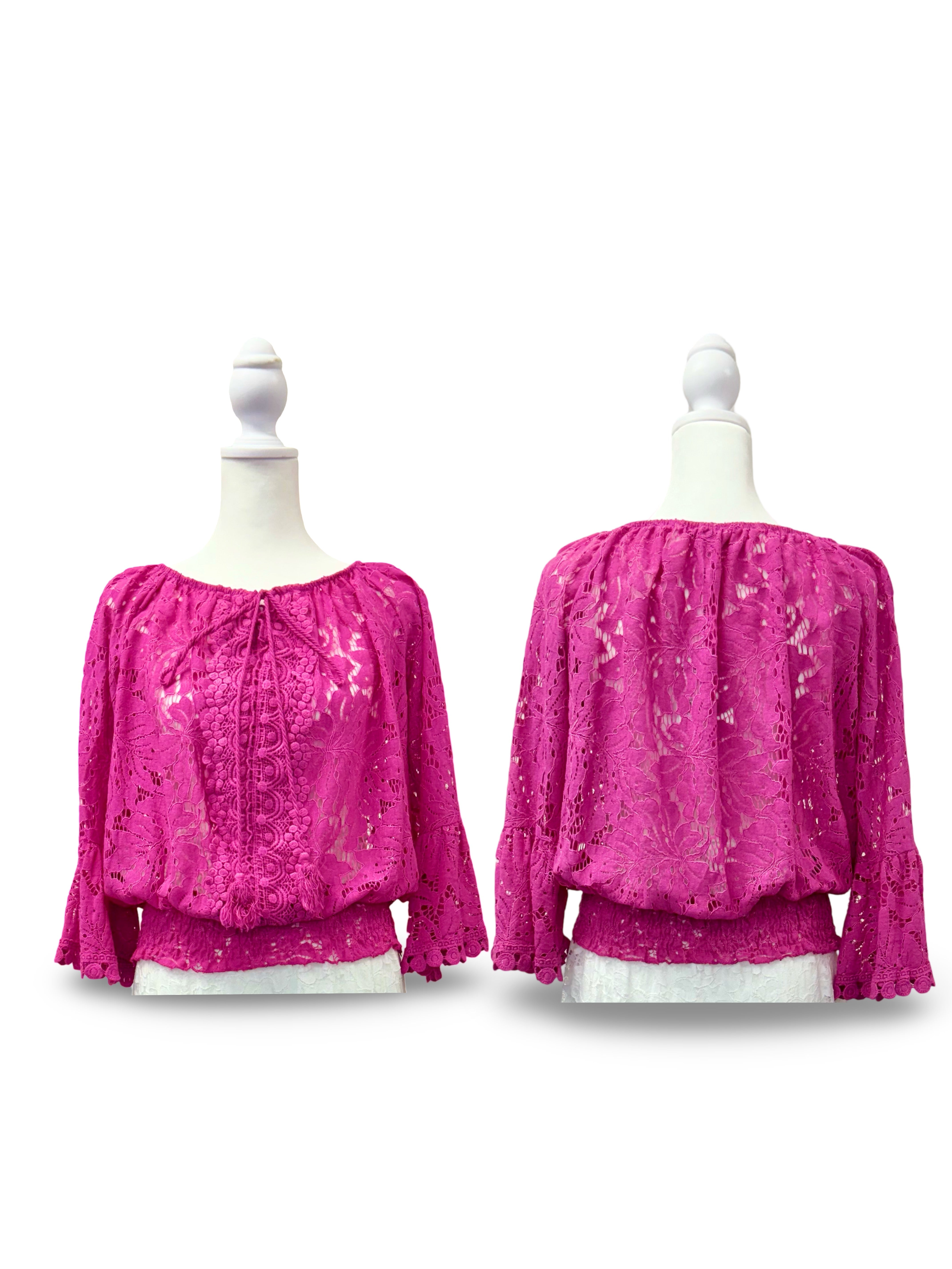 Resort Wear Top - Elegant Valeria Top for All Occasions Magenta