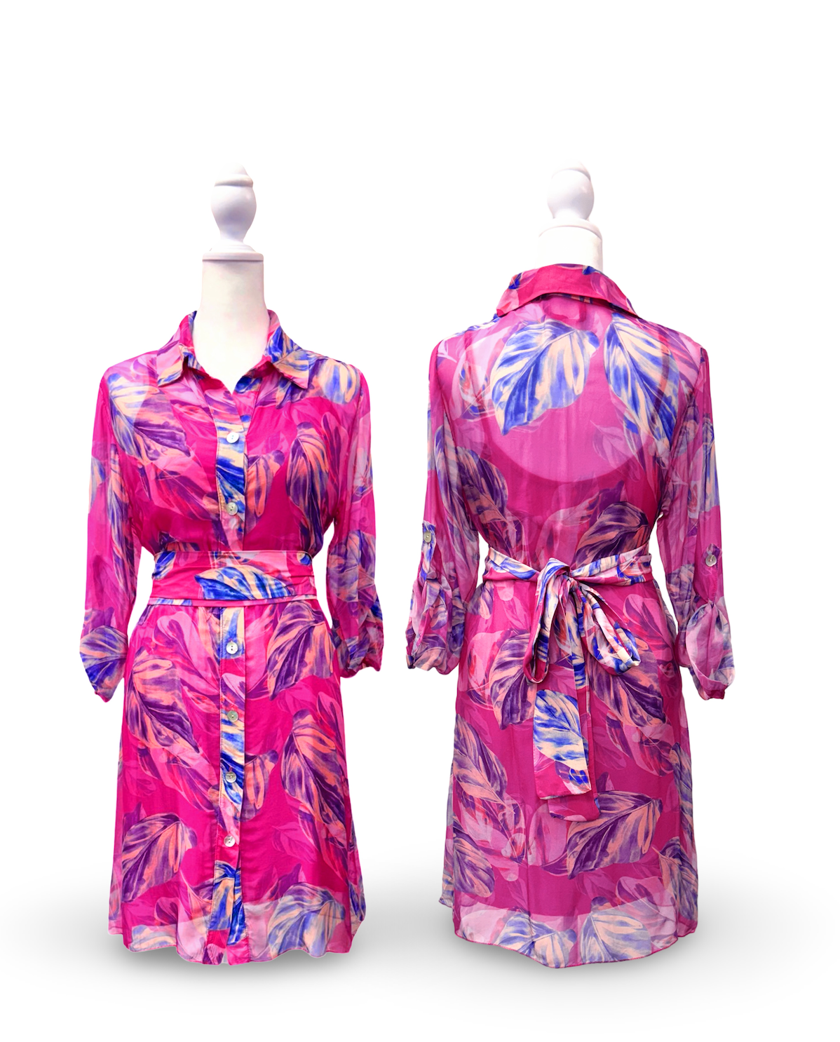 Resort Wear Dress - Martina Silk Floral Dress for Any Occasion