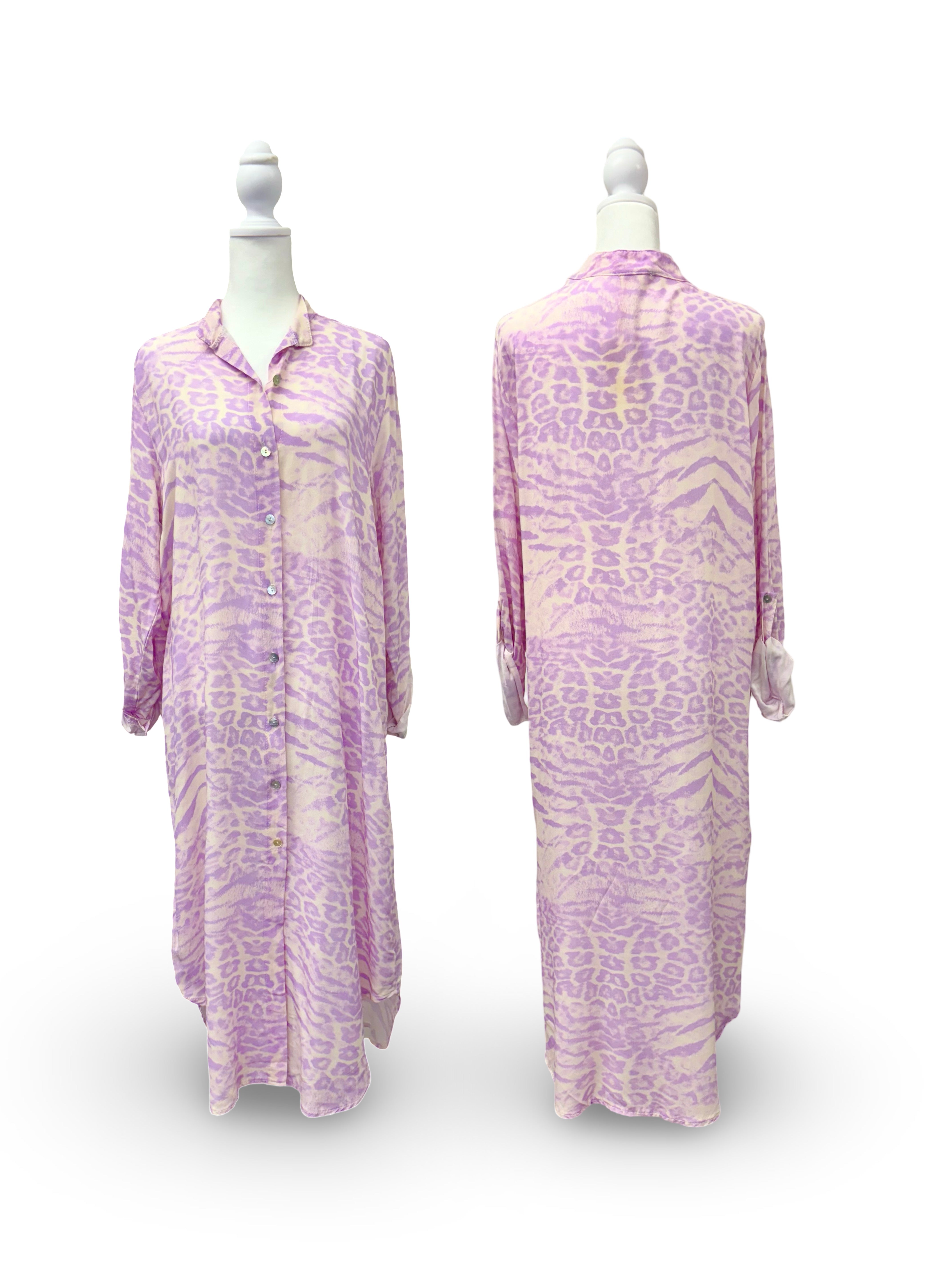 Resort Wear dress - Stylish Estelle Long Sleeve Dress Lavender