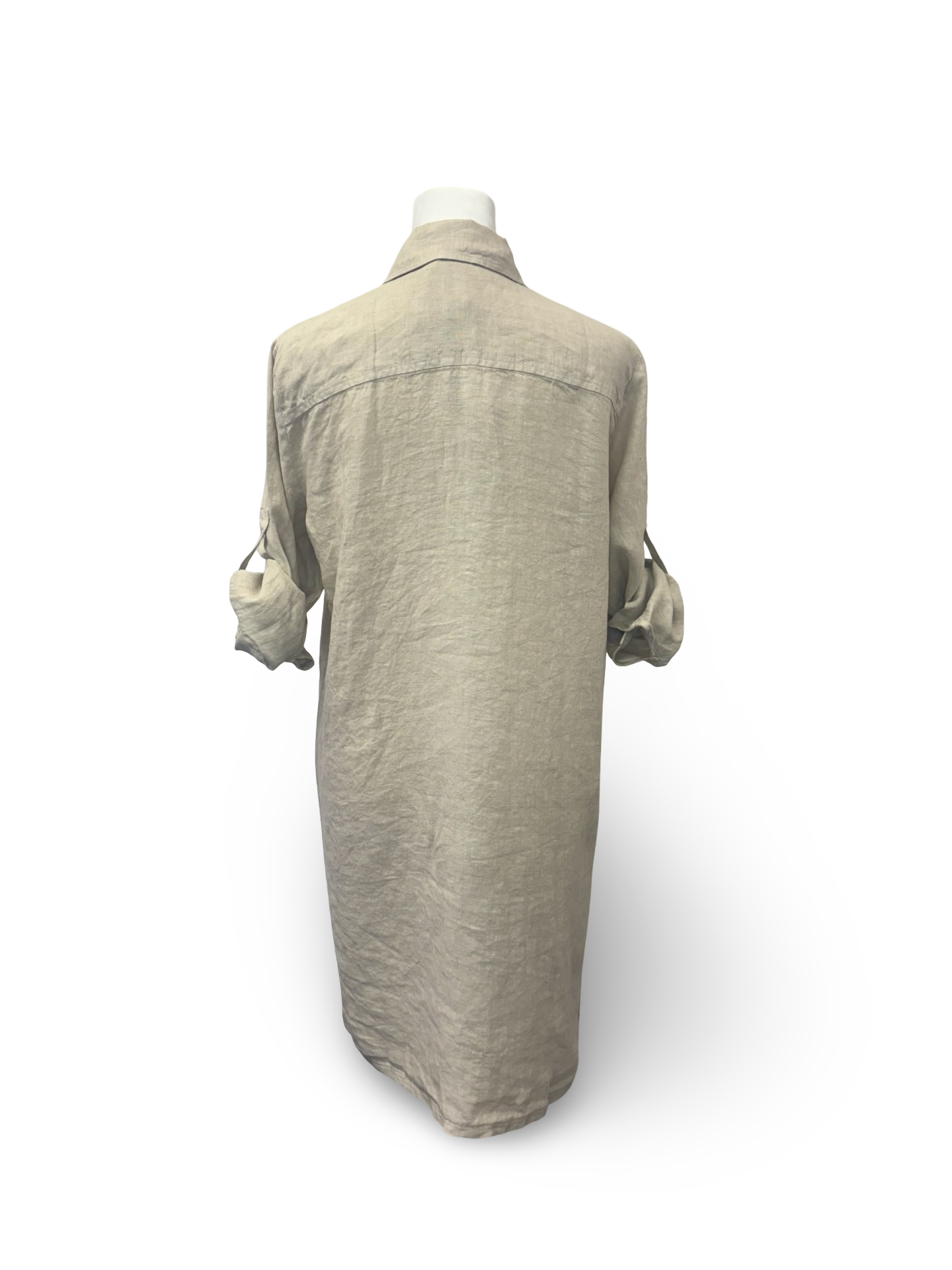Ella - Greece Linen Shirt Dress | Resort Wear Dress
