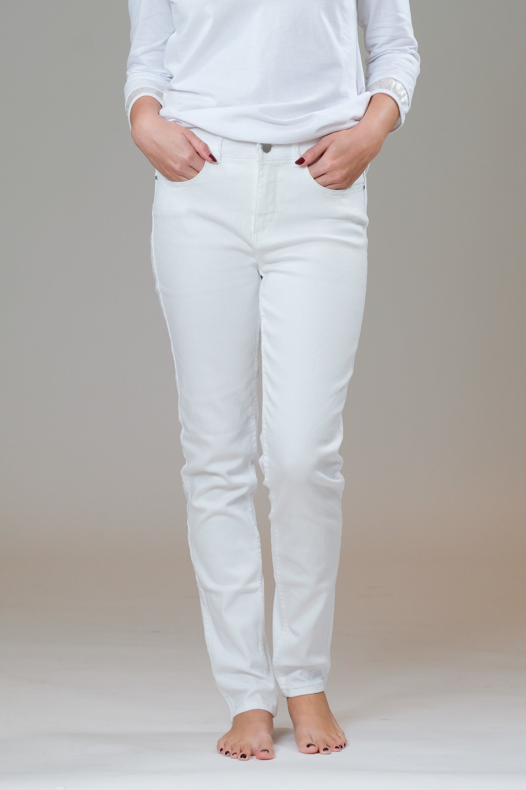 Resort Wear Bottoms - 1822 White Jeans for Ultimate Comfort