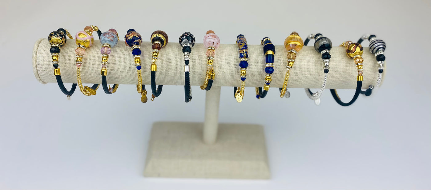 Gorgeous Murano Glass hand made bracelets from Venice