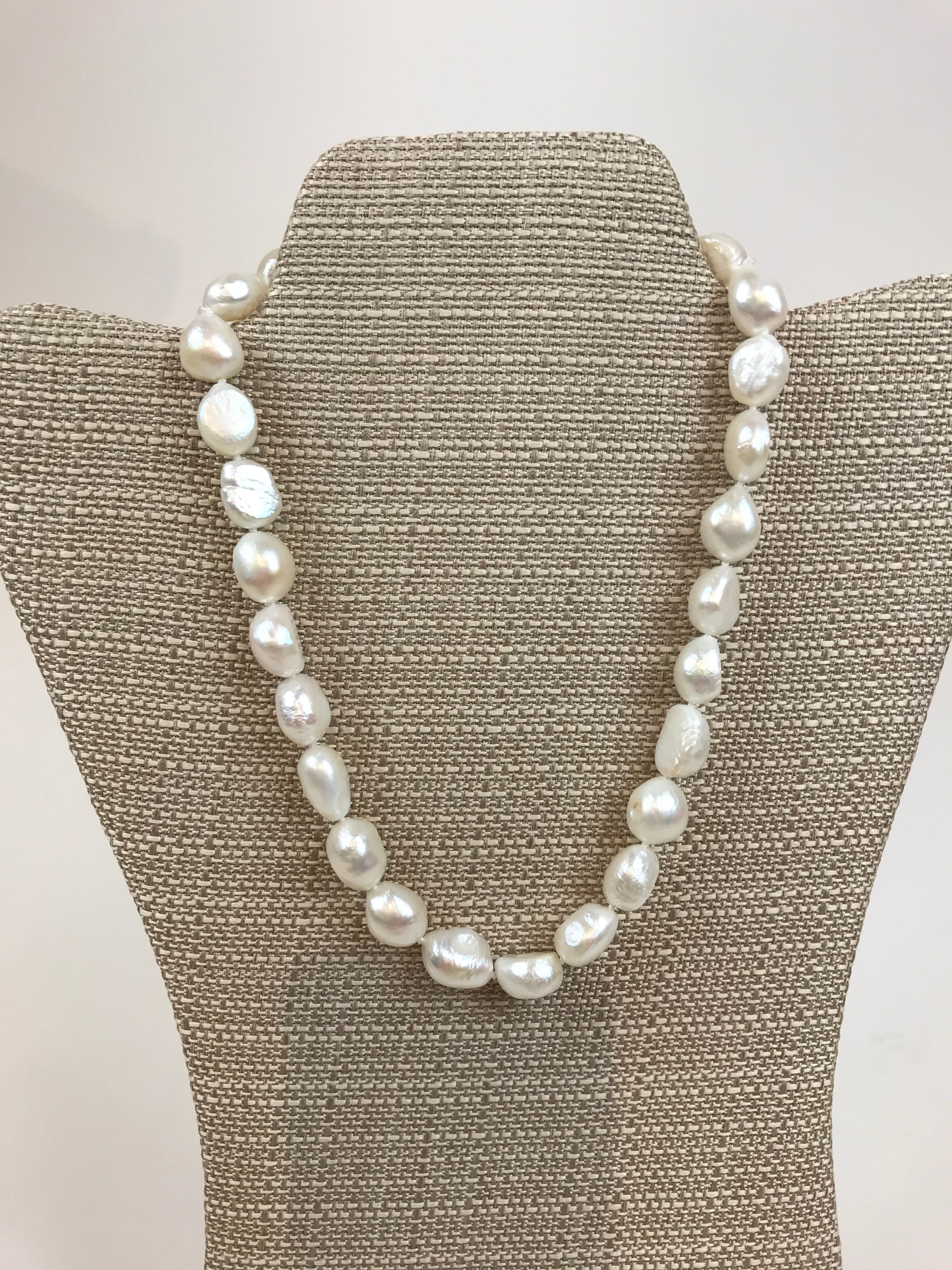 Resort Wear Jewelry - Elegant Baroque Pearl 18” Necklace